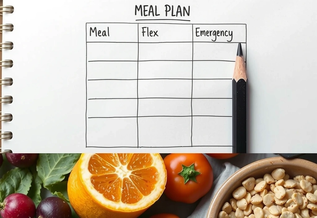 Handgeschriebener Plan mit Flexibilität